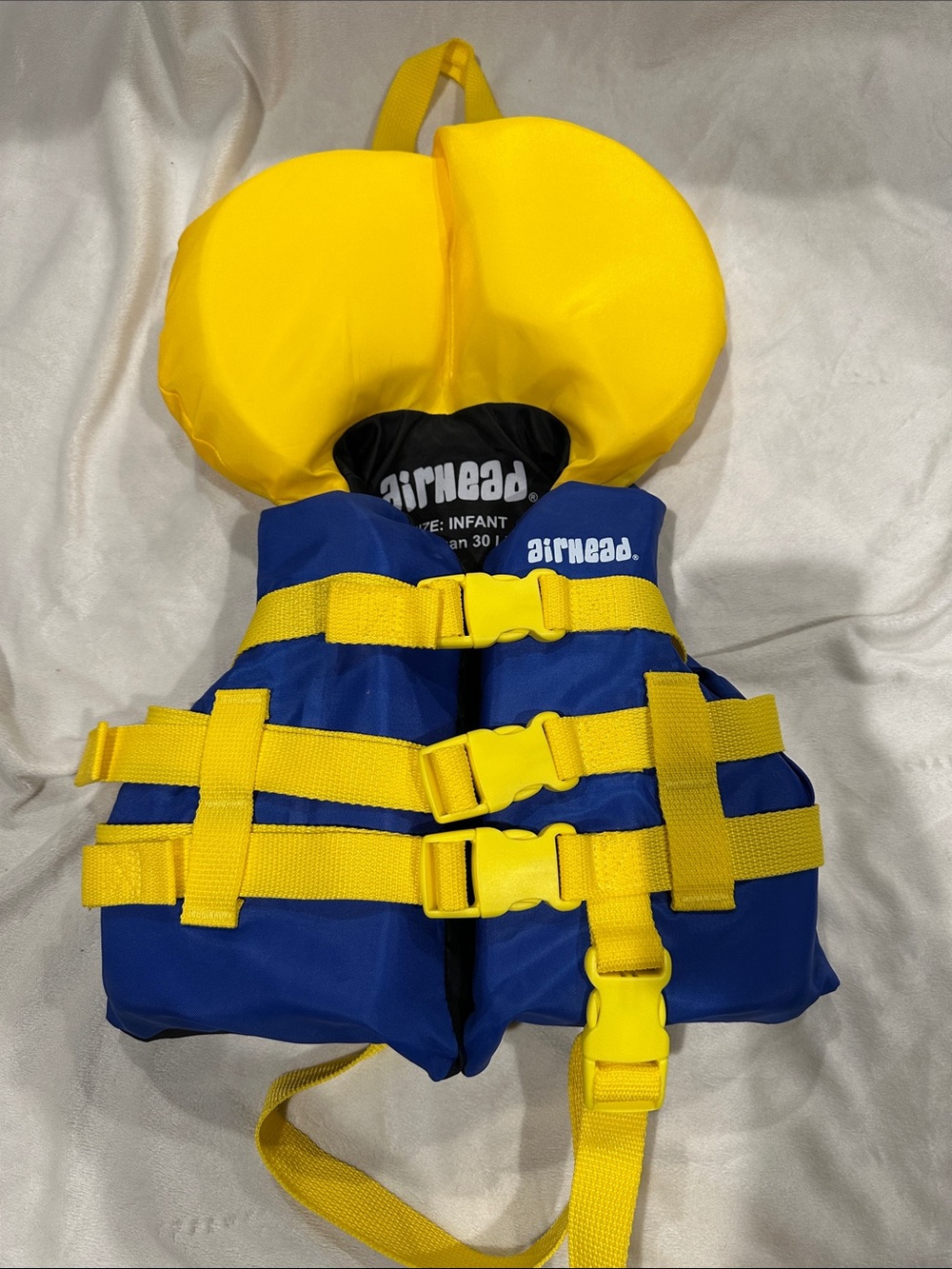 Airhead Infant Life Jacket in Bright Yellow & Blue